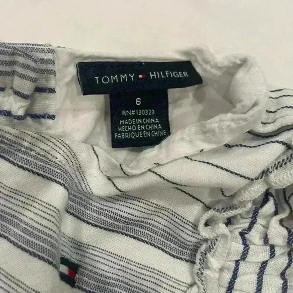 Tommy Hilfiger Girls Size 6 Dress Blue White - Picture 5 of 6